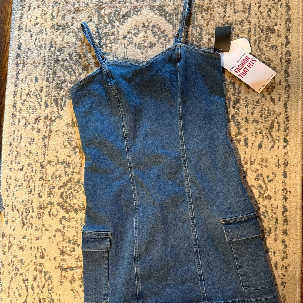 Celebrity Pink Blue Cargo Mini Dress